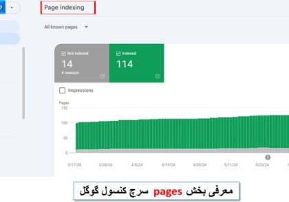 pages سرچ کنسول